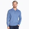 Club 1879 Leinster Cotton Cashmere Polo Knit - Blue