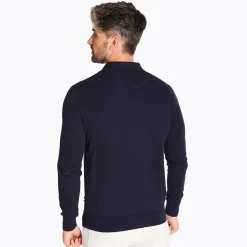 Club 1879 Leinster Cotton Cashmere Polo Knit - Navy