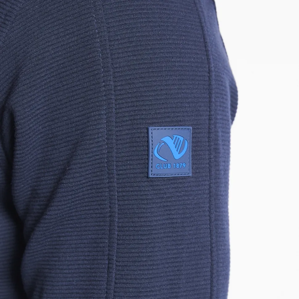 Club 1879 Leinster Half Zip Rib Sweatshirt - Navy