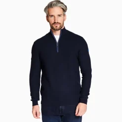 Club 1879 Leinster Quarter Zip Knit - Navy