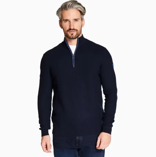 Club 1879 Leinster Quarter Zip Knit - Navy