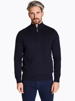 Club 1879 Leinster Quarter Zip Knit - Navy