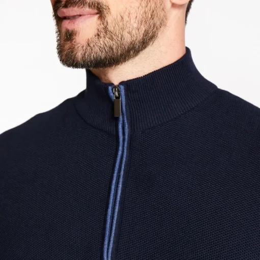 Club 1879 Leinster Quarter Zip Knit - Navy