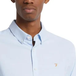 Farah Brewer Oxford Slim Fit Shirt - Blue