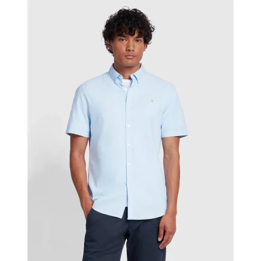 Farah Brewer Short Sleeve Shirt - Blue