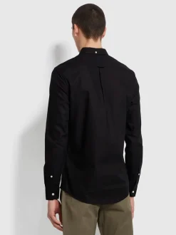 Farah Brewer Slim Fit Shirt - Navy
