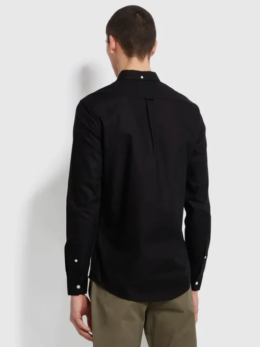 Farah Brewer Slim Fit Shirt - Navy