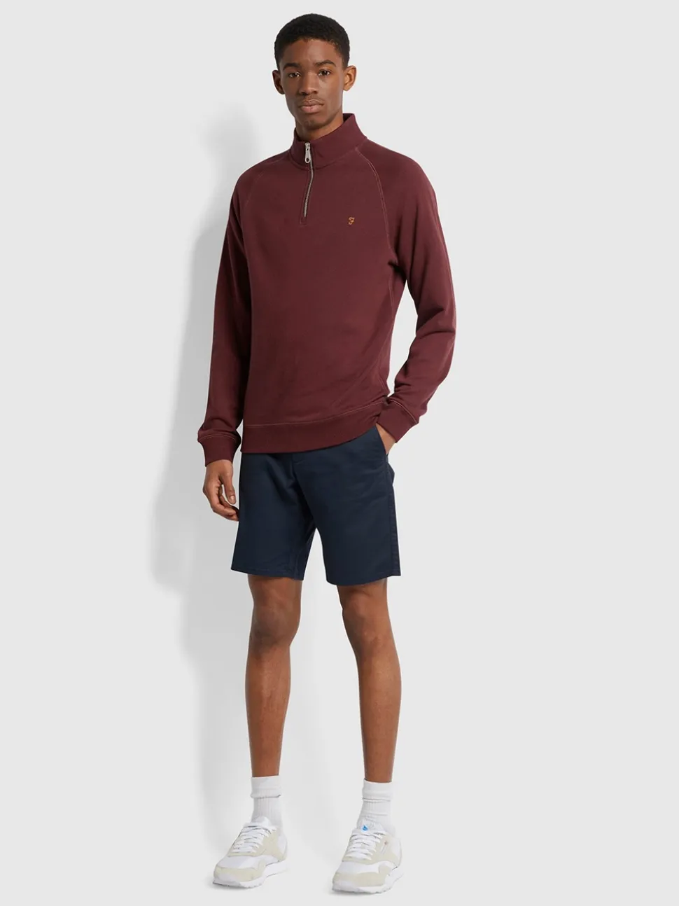 Farah Hawk Chino Twill Shorts - Navy