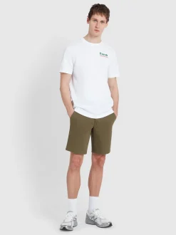 Farah Hawk Stretch Twill Chino Shorts - Green