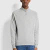 Farah Jim Half Zip Sweat - Grey