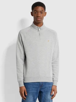 Farah Jim Half Zip Sweat - Grey