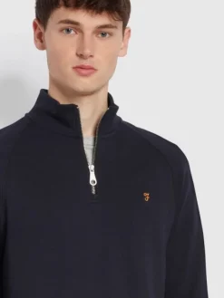 Farah Jim Half Zip Sweat - Navy