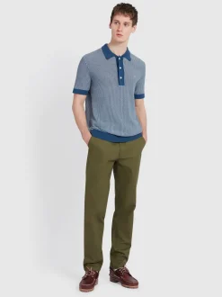 Farah Sanford Knit Polo - Blue