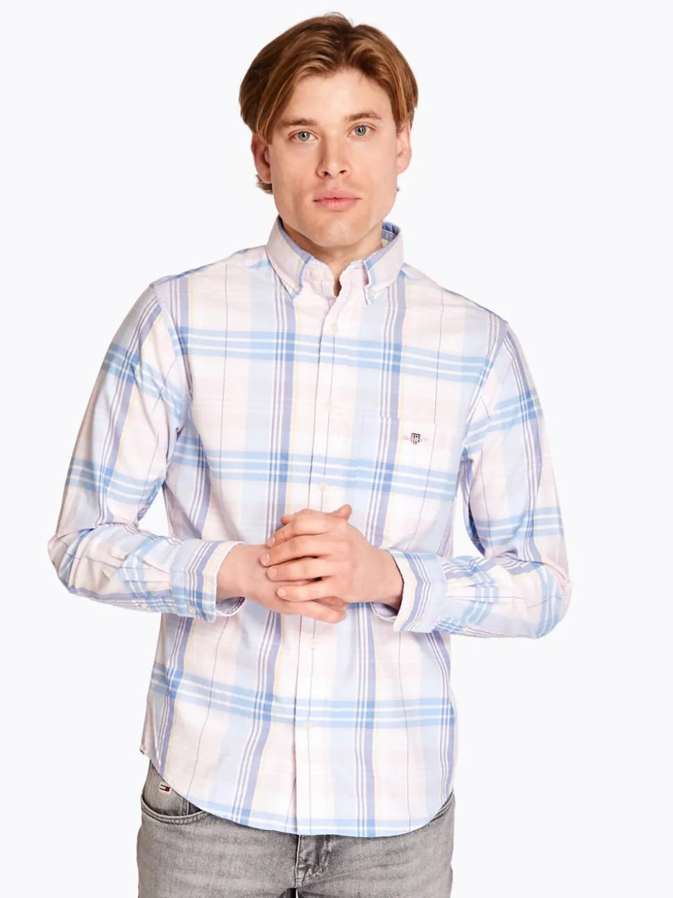 Gant Classic Oxford Check Shirt - Pink
