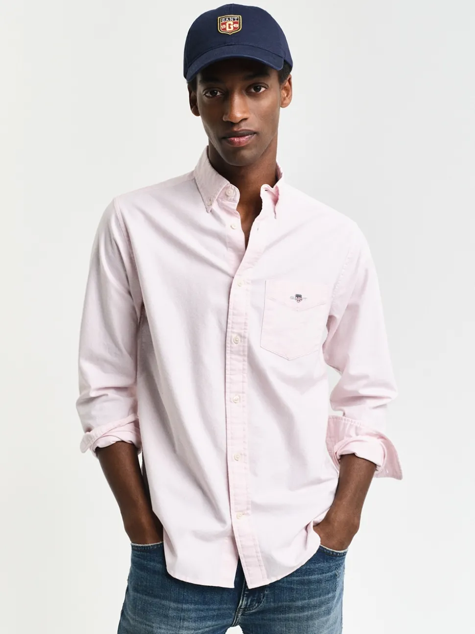 Gant Classic Oxford Check Shirt - Pink