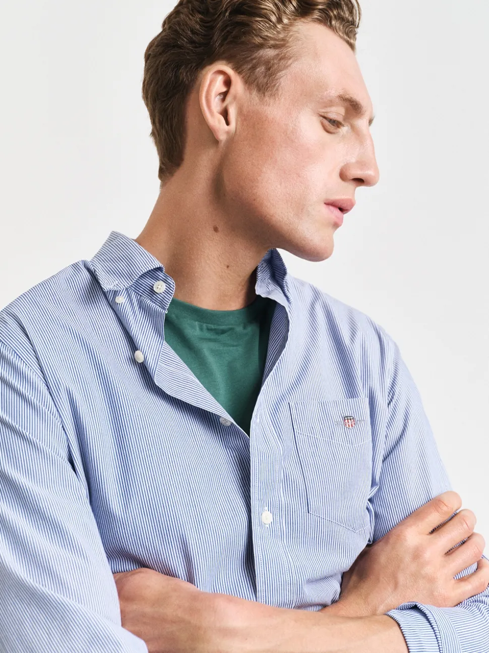 Gant Classic Poplin Banker Shirt - Blue