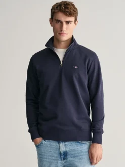 Gant Shield Quarter Zip - Blue