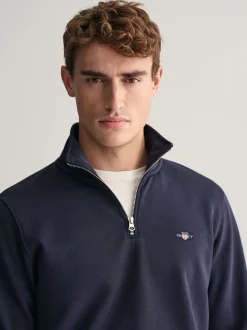 Gant Shield Quarter Zip - Blue
