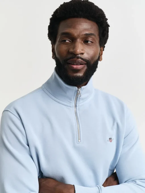 Gant Shield Quarter Zip - Blue