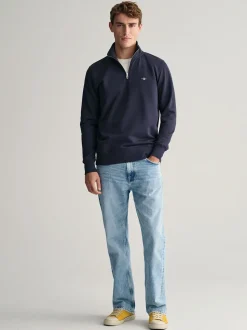 Gant Shield Quarter Zip - Blue