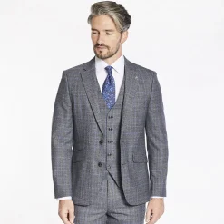 Herbie Frogg Check 3 Piece Suit - Grey