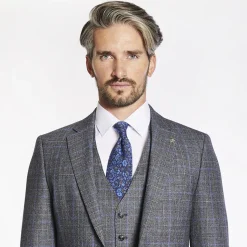 Herbie Frogg Check 3 Piece Suit - Grey