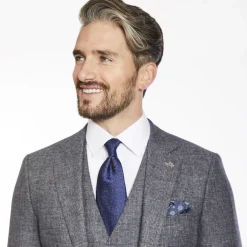 Herbie Frogg Wool Check 3 Piece - Blue