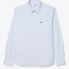 Lacoste Striped Oxford Shirt - Blue