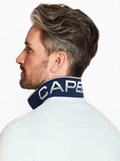 Marco Capelli Contrast Collar Polo - Blue