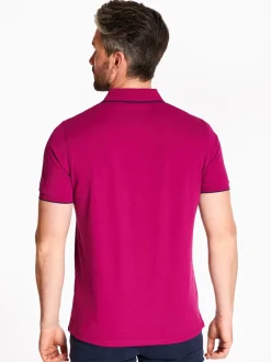 Marco Capelli Contrast Collar Polo - Red