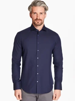Marco Capelli Easy Care Fine Twill Shirt - Navy