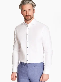 Marco Capelli Easy Care Fine Twill Shirt - White
