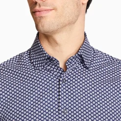 Marco Capelli Graphic Diamond Print Shirt - Navy