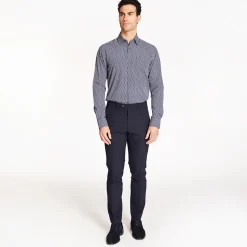 Marco Capelli Graphic Diamond Print Shirt - Navy