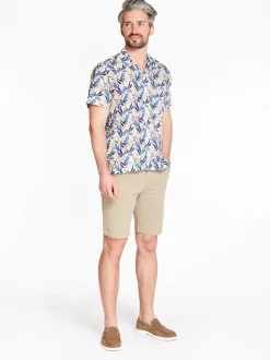 Marco Capelli Leaf Print Resort Shirt - Blue