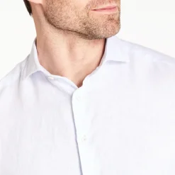 Marco Capelli Linen Mini Stripe Shirt - Blue