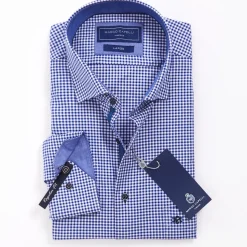 Marco Capelli Luxury Soft Gingham Shirt - Blue