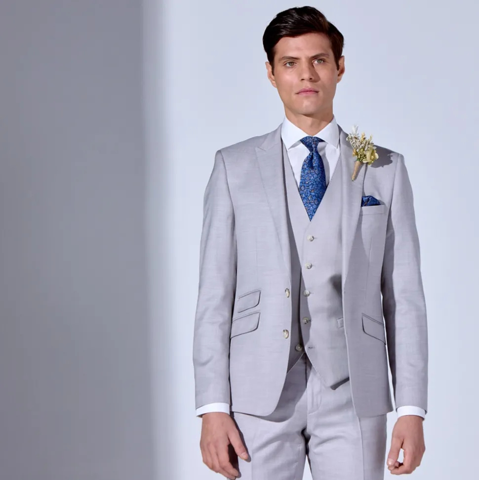 Marco Capelli Plain 3 Piece Suit - Stone