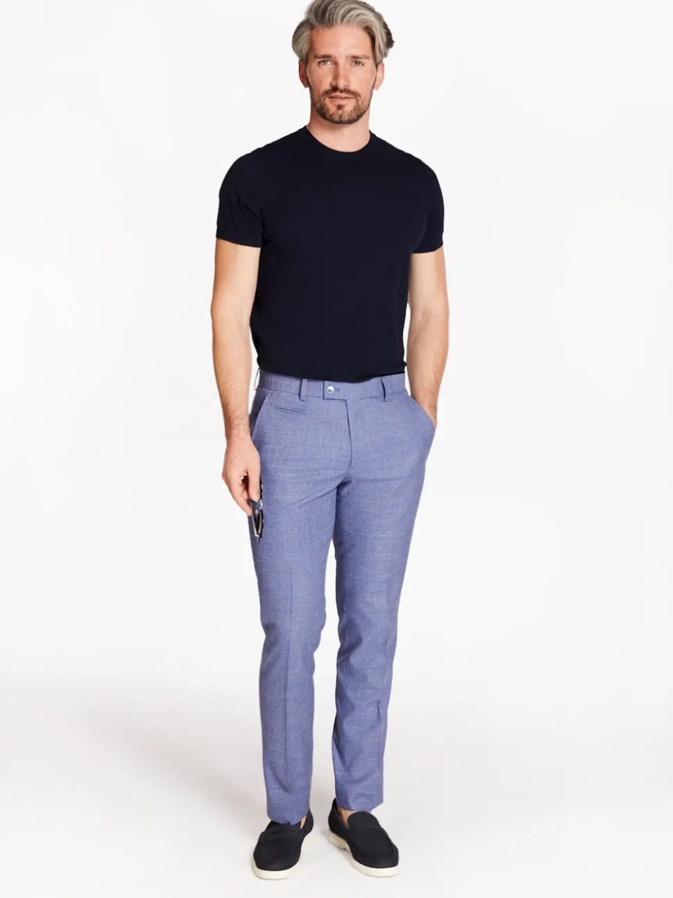 Marco Capelli Plain Trouser - Blue