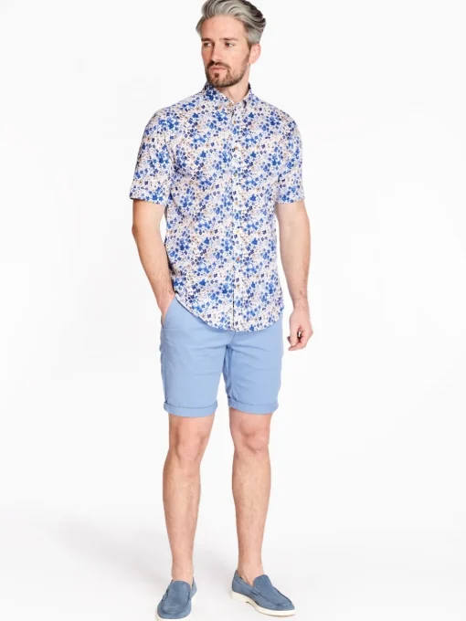 Marco Capelli Poplin Flower Shirt - White