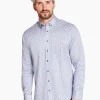 Marco Capelli Satin Stretch Graphic Print Shirt - White