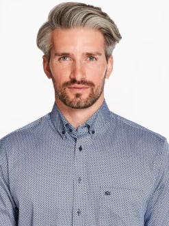 Marco Capelli Satin Stretch Graphic Print - Blue