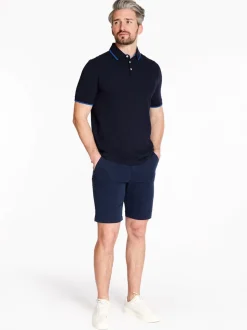 Marco Capelli Soft Cotton Tipping Polo - Navy