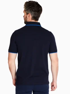 Marco Capelli Soft Cotton Tipping Polo - Navy