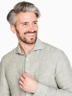 Marco Capelli Soft Wash Linen Lyocel Shirt - Green