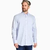 Marco Capelli Tencel Herringbone Cotton Wool Shirt - Blue