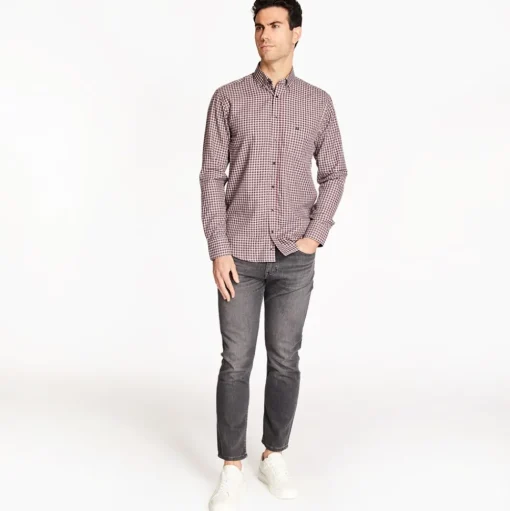 Marco Capelli Twill Check Shirt - Red
