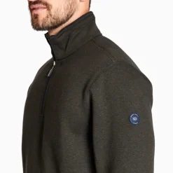 Marco Capelli Two Tone Double Face Quarter Zip Sweat - Green