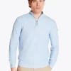 Marco Capelli Two Tone Jacquard Quarter Zip - Blue
