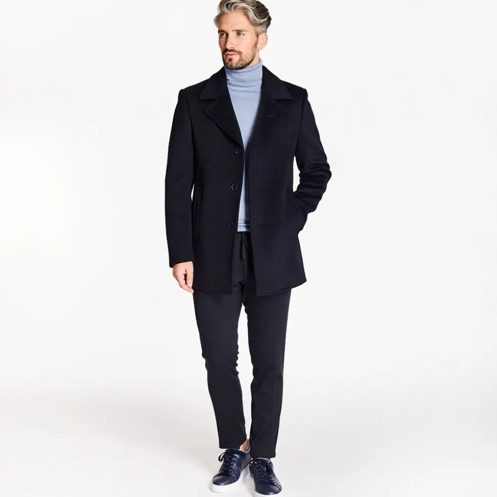 Marco Capelli Wool Coat - Navy
